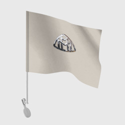 Флаг для автомобиля Maybach логотип на серой коже
