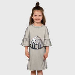Детское платье 3D Maybach логотип на серой коже - фото 2