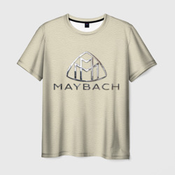 Maybach логотип на бежевой коже – Мужская футболка 3D с принтом купить со скидкой в -26%