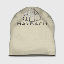 Maybach логотип на бежевой коже – Шапка 3D с принтом купить
