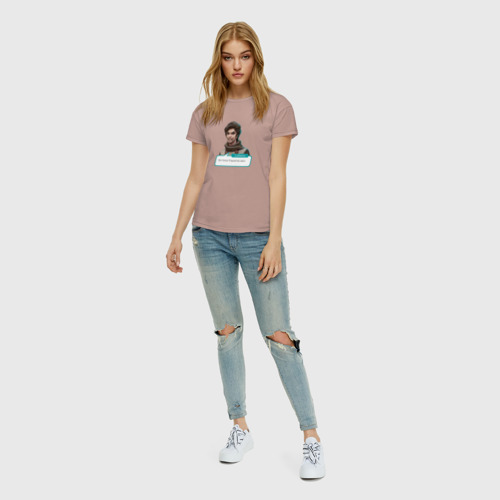 Женская футболка хлопок РЛ: Радиатор здох, цвет пыльно-розовый - фото 5