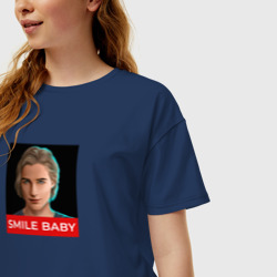 Женская футболка хлопок Oversize Макс Smile baby - фото 2