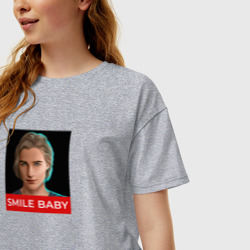 Женская футболка хлопок Oversize Макс Smile baby - фото 2