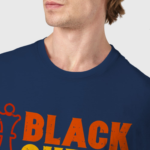 Мужская футболка хлопок Черная королева cамая сильная фигура в игре, цвет темно-синий - фото 6