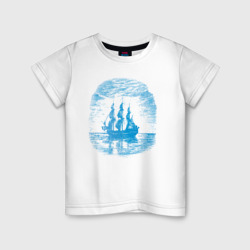Детская футболка хлопок Винтажный корабль