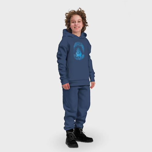 Детский костюм хлопок Oversize Винтажный корабль, цвет темно-синий - фото 3