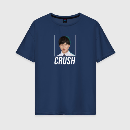 Женская футболка из хлопка оверсайз с принтом ЯОНТ: Сэм Crush, вид спереди №1