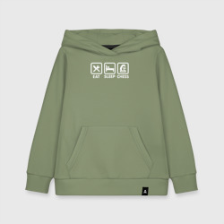 Детская толстовка хлопок Ешь Спи Играй в шахматы