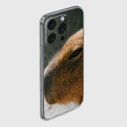 Чехол для iPhone 16 Pro Max силиконовый с защитой камеры Невероятная капибара-модель - фото 2