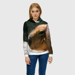 Женская толстовка 3D Невероятная капибара-модель - фото 2