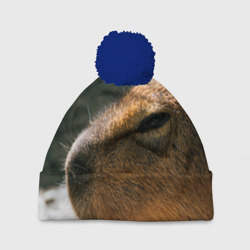 Шапка 3D c помпоном Невероятная капибара-модель