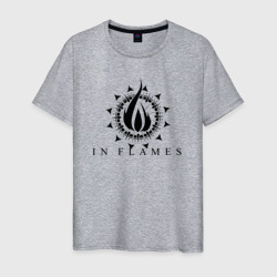 In flames - rock – Мужская футболка хлопок с принтом купить со скидкой в -20%