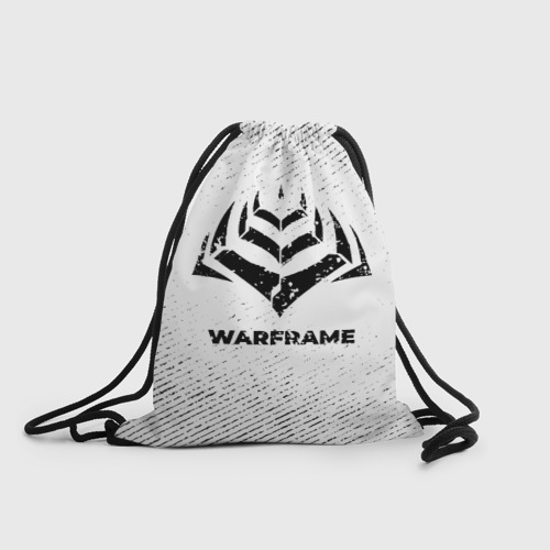 Рюкзак-мешок 3D Warframe с потертостями на светлом фоне