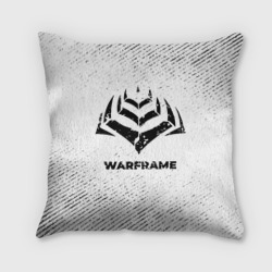 Подушка 3D Warframe с потертостями на светлом фоне