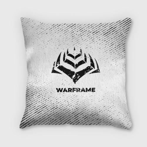 Подушка 3D Warframe с потертостями на светлом фоне