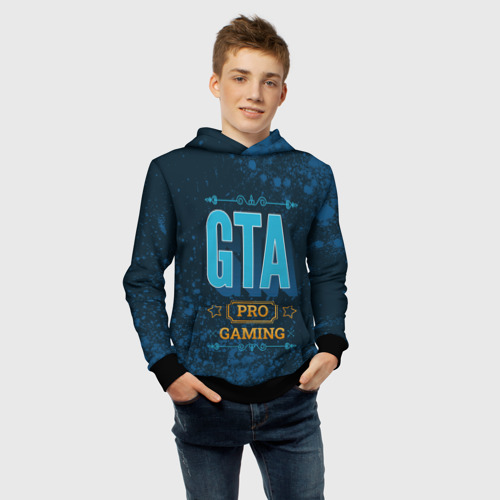 Детская толстовка 3D Игра GTA: pro gaming, цвет черный - фото 6