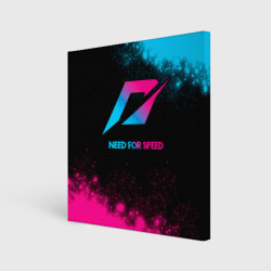 Холст квадратный Need for Speed - neon gradient