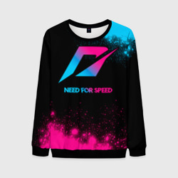 Мужской свитшот 3D Need for Speed - neon gradient