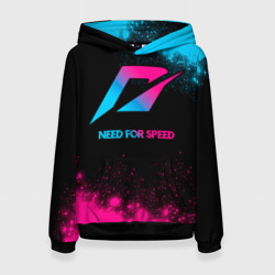 Женская толстовка 3D Need for Speed - neon gradient