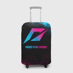 Чехол для чемодана 3D Need for Speed - neon gradient