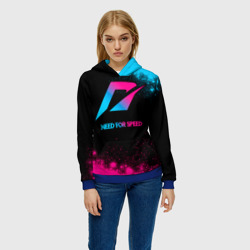 Женская толстовка 3D Need for Speed - neon gradient - фото 2