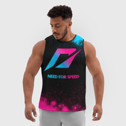 Мужская спортивная майка 3D Need for Speed - neon gradient - фото 2
