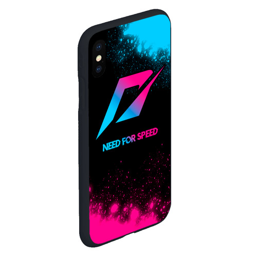 Чехол для iPhone XS Max матовый Need for Speed - neon gradient - фото 3