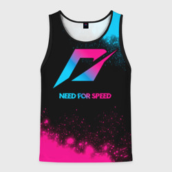 Мужская майка 3D Need for Speed - neon gradient