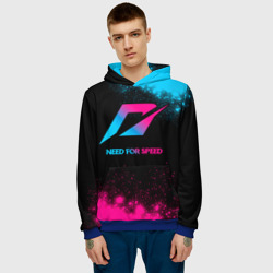 Мужская толстовка 3D Need for Speed - neon gradient - фото 2