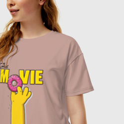 Женская футболка хлопок Oversize The Simpsons movie  - фото 2