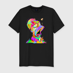 Приталенная футболка Гомер Симпсон - стилизация - color (Мужская)