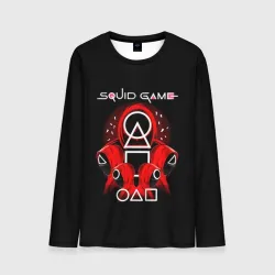 Мужской лонгслив 3D Игра в кальмара - Squid Game