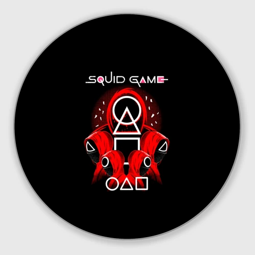 Круглый коврик для мышки Игра в кальмара - Squid Game