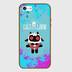 Чехол для iPhone 5/5S матовый Овечка арт - Cult of the lamb
