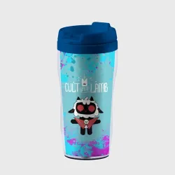 Термокружка-непроливайка Овечка арт - Cult of the lamb