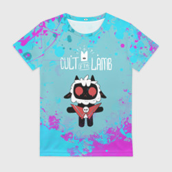 Женская футболка 3D Овечка арт - Cult of the lamb