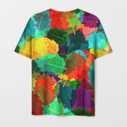 Мужская футболка 3D Colored leaves