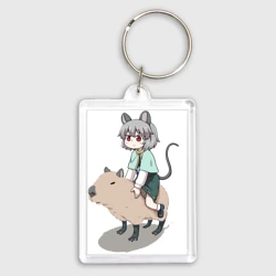 Брелок прямоугольный 35*50 Nazrin - Touhou riding a capybara
