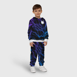 Детский костюм с толстовкой 3D Stray - молнии - неон - фото 2