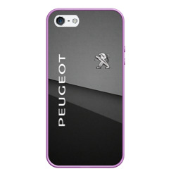 Чехол для iPhone 5/5S матовый Peugeot - абстракция