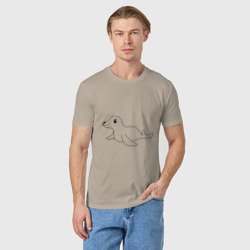 Мужская футболка хлопок Обычный морской тюлень - фото 2
