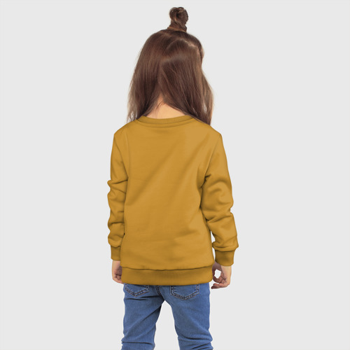Детский свитшот хлопок с принтом Двухмерное воображение, вид сзади #2