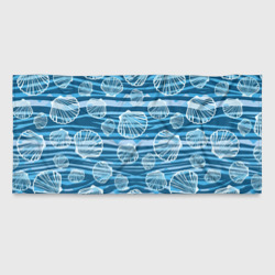 Паттерн из створок ракушки - океан – Пляжное полотенце 3D с принтом купить со скидкой в -20%