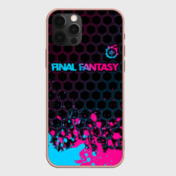 Чехол для iPhone 12 Pro Max Final Fantasy - neon gradient: символ сверху