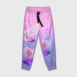 Детские брюки 3D BTS красивые бабочки