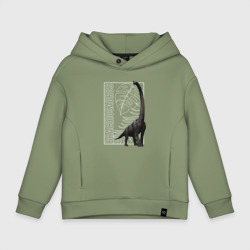Детское худи Oversize хлопок Брахиозавр юрского периода