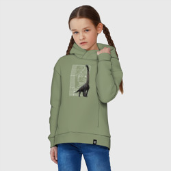 Детское худи Oversize хлопок Брахиозавр юрского периода - фото 2