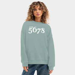 Женский свитшот oversize без начеса хлопок И 5 6 7 8 счет в танцах - фото 2
