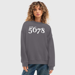 Женский свитшот oversize без начеса хлопок И 5 6 7 8 счет в танцах - фото 2