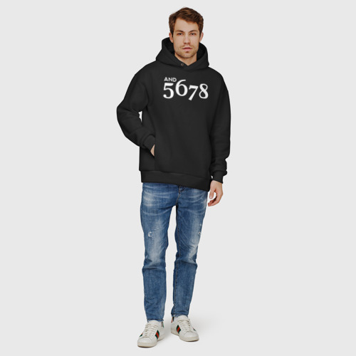 Мужское худи Oversize хлопок И 5 6 7 8 счет в танцах, цвет черный - фото 6